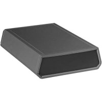 Serpac Enclosure, Clamshell, Desktop, ABS, UL94HB, Black, 7.12x5x1.62 In, A Series