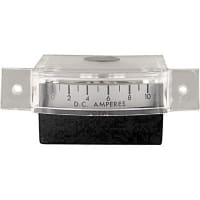 Shurite Panel Meter, Ammeter, Elec, Analog, Range 0-10ADC, Cut-Out 1.656x0.531", Polystyrene