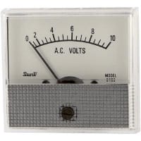 Shurite Panel Meter, Volt, Elec, Analog, Range 0-10VAC, Dim 2.53"Lx1.99"Wx2.31"H, Polystyrene