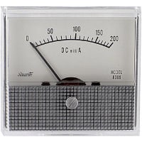 Shurite Panel Meter, Ammeter, Elec, Analog, Range 0-200mADC, Dim 2.53"Lx1.99"Wx2.31"H, Accy 5%