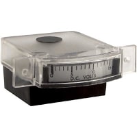 Shurite Panel Meter, Volt, Elec, Analog, Range 0-15VDC, Cut-Out 1.656x0.531", Polystyrene