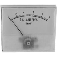 Shurite Panel Meter, Ammeter, Elec, Analog, Range 0-1ADC, Dim 3.5"Lx2.04"Wx3"H, Polystyrene