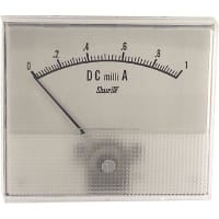 Shurite Panel Meter, Ammeter, Elec, Analog, Range 0-1mADC, Dim 3.5"Lx2.04"Wx3"H, Polystyrene