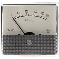 Shurite Panel Meter, Ammeter, Elec, Analog, Range 0-500mADC, Dim 2.53"Lx1.99"Wx2.31"H, Accy 5%