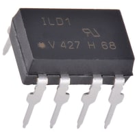 Siliconix / Vishay ILD1 DC Input Phototransistor Output Dual Optocoupler, Through Hole, 8-Pin DIP