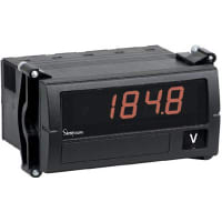 Simpson Panel Meter, Volt, Elec, LED, Range 200mVDC, Cut-Out 3.6x1.77", 3-1/2 Dig, 0.56" DigH