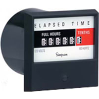 Simpson ELAPSED TIME METER, 3.5 IN SQUARE, 120VAC, MODEL 2153ET