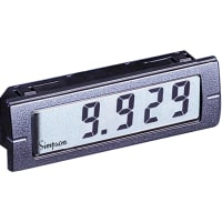 Simpson Panel Meter, Volt, Elec, LCD, Range 20VDC, Cut-Out 0.874x2.677", 4-1/2 Dig, 0.5" DigH