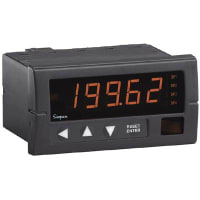 Simpson Panel Meter, Volt, Elec, LED, Range 20VDC, Cut-Out 3.62X1.77", 3-1/2 Dig, 0.56" DigH