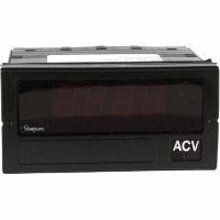 Simpson Panel Meter, Volt, Elec, LED, Range 200VAC, Cut-Out 3.62x1.77", 3-1/2 Dig, 0.56" DigH