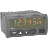 Simpson Panel Meter, Counter/Totalizer, Elec, LED, Cut-Out 3.62x1.77", 6 Dig, 0.56" DigH