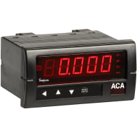 Simpson Panel Meter, Ammeter, Elec, LED, Range 4-20mADC, Cut-Out 3.62x1.77", 4-1/2 Dig, 1uA Res