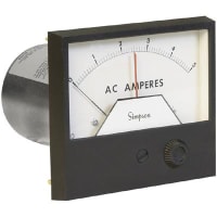 Simpson Panel Meter, 5 A, 120 VAC, 0 to 5 VDC, to degC, 1.5 Sec., 17 Oz.