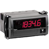 Simpson Panel Meter, Volt, Elec, LED, Range 200mVAC, Cut-Out 3.62x1.77", 3-1/2 Dig, 0.56" DigH