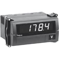 Simpson Panel Meter, Volt, Elec, LED, Range 2VAC, Cut-Out 3.62X1.77", 3-1/2 Dig, 0.56" DigH