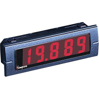 Simpson Panel Meter, Volt, Elec, LCD, Range 20VDC, Cut-Out 0.874x2.677", 4-1/2 Dig, 0.5" DigH