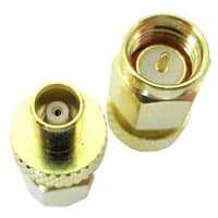 Siretta Coaxial Adapter, Straight, RF Adapter, MCX Socket to SMA Plug