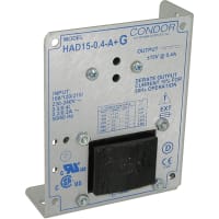 SL Power ( Ault / Condor ) Power Supply, AC-DC, 15V@0.4A, -15V@0.4A, 100-240V In, Open Frame, Linear, HAD Series