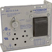 SL Power ( Ault / Condor ) Power Supply, AC-DC, 12V, 3.4A, 100-240V In, Open Frame, Linear, Medical, 41W, MC Series