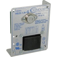 SL Power ( Ault / Condor ) Power Supply, AC-DC, 28V, 1A, 100-240V In, Open Frame, Panel Mnt, Linear, 28W, HB Series