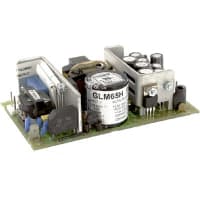 SL Power ( Ault / Condor ) Power Supply, AC-DC, 3.3V@5A, 5V@4A, 12V@2.5A, 90-264V In, Open Frame, Medical, GLM65