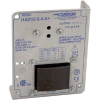 SL Power ( Ault / Condor ) PwrSup, AC-DC, Out -12, +12VDC, In 100, 120, 215, 230, 240VAC, Panel, Open-Frame, 2