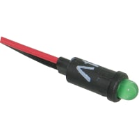 SloanLED Panel Mount Indicator LED 0.25" Snap-Fit Green 24V Fixed Lamp 240 Series