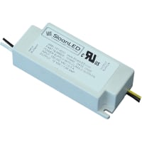 SloanLED Power Supply, AC-DC, 12V, 1.67A, 90-264V In, Enclosed, Pnl Mnt, LED Driver, 7016 Series