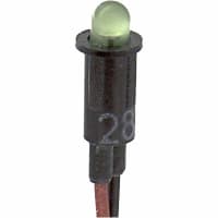 SloanLED Panel Mount Indicator LED 0.156 in Snap Green 28V Lead Wires 150 Series