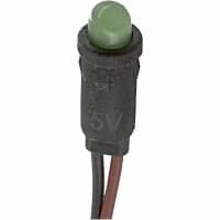 SloanLED Panel Mount Indicator LED 0.25" Green 5VDC Leads Fixed Lamp 240 Series