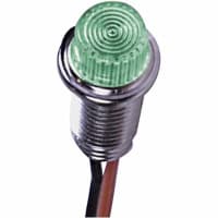 SloanLED Panel Mount Indicator LED 0.25" Screw Green 28VDC Resistor 205 Series