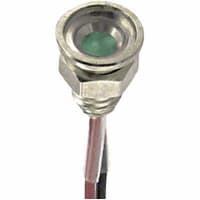 SloanLED LED Ultra Green 0.197 in. T-1 24 VDC Panel Mount 6 in. Wire Leaded