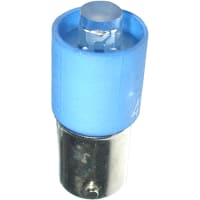 SloanLED Lamp, LED, T-3 1/4, Bayonet, Blue, 24V, 25mA, 650mcd, 30deg