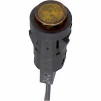 SloanLED Indicator Panel Mount LED Mnt-Sz 0.5" Snap-Fit Amber 24VDC Leads