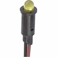 SloanLED Indicator Panel Mount LED Mnt-Sz 0.156" Snap-Fit Yellow 5VDC Leads