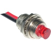 SloanLED Panel Mount Indicator LED 0.313" Flat Red 24VDC Fixed Lamp 106 Series