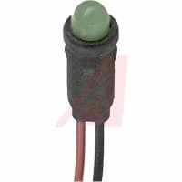 SloanLED Indicator Panel Mount LED 0.250in Hole Ultra Green 24V 6in Lead Wires