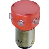 SloanLED Lamp, LED, S-8, D.C. Bayonet, Red, 24V, 20mA, 3000mcd, 22deg