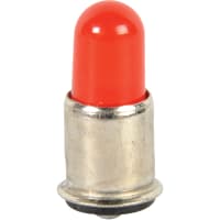 SloanLED T-1 3/4 MFB ROUND TOP LED, 28V, RED DIFFUSED