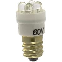 SloanLED Lamp, LED, S-6, Screw, White, 60V, 25mA, 1200mcd, 45deg, 3S3 and 6S6 Incandescent Lamps