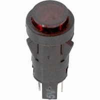 SloanLED Panel Mount Indicator LED 0.5" Snap-Fit Red 5 VDC QC Tabs 5002 Series