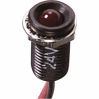 SloanLED Panel Mount Indicator Red LED 0.315" (8mm) Wires 24 VDC Leads 252 Series