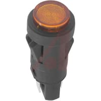 SloanLED Indicator Panel Mount LED Mnt-Sz 0.5" Snap-Fit Amber 24VDC Quick Connect