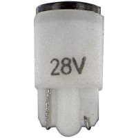 SloanLED Lamp, LED, T-3 1/4, 2-Pin, White, 28VDC, 25mA, 1200mcd, 45deg