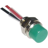 SloanLED Panel Mount Indicator Green 12V T-1 (3 mm) LED .196 Inch Diameter Mount Hole