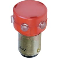 SloanLED LAMP, LED ;S8;60V;20MA;1250MCD;RED;DOUBLE CONTACT BAYONET BASE