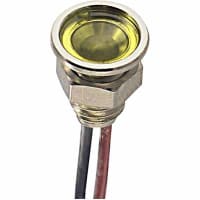 SloanLED LED Yellow 0.197 in. T-1 24 VDC Panel Mount 6 in. Wire Leaded 0.36 in.