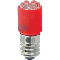 SloanLED Lamp, LED, T-3 1/4, Mini Screw, Red, 24V, 20mA, 1250mcd, 30deg