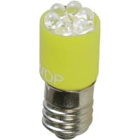 SloanLED Lamp, LED, T-3 1/4, Mini Screw, Yellow, 24V, 25mA, 500mcd, 30deg