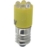 SloanLED Lamp, LED, T-3 1/4, Mini Screw, Yellow, 12V, 25mA, 500mcd, 30deg